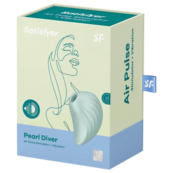 Satisfyer Pearl Diver - clitorisstimulator met luchtdruk - menta