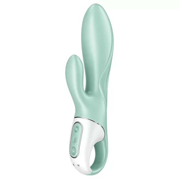 Satisfyer Air Pump Bunny 5 - App-gestuurde opblaasbare vibrator (muntgroen)