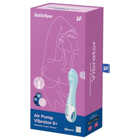 Satisfyer - luchtdruk vibrator - opblaasbaar, slim, blauw