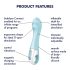 Satisfyer Air Pompvibrator 5 - slimme, opblaasbare vibrator (blauw)