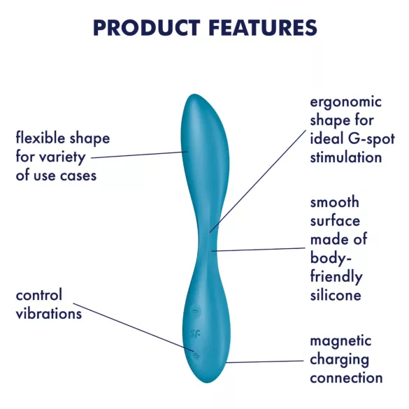 Satisfyer - G-spot vibrator - flexibel, oplaadbaar, waterdicht - groen