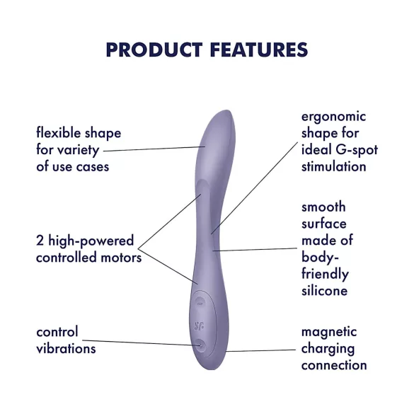 Satisfyer - G-spot vibrator - flexibel, oplaadbaar, waterdicht - paars