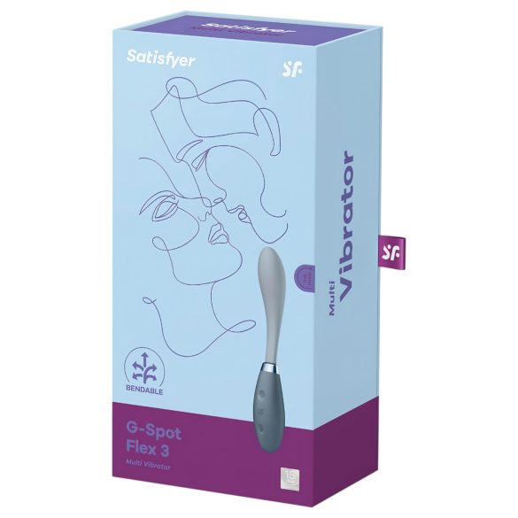 Satisfyer - G-spot vibrator - flexibel, oplaadbaar - grijs
