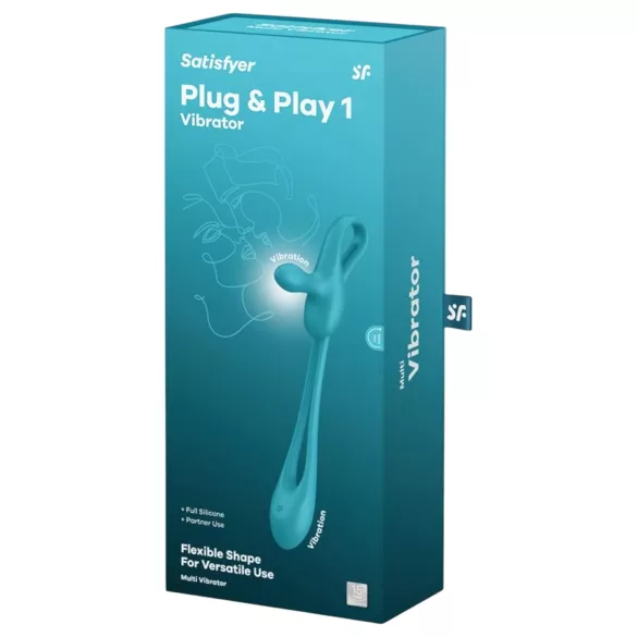 Satisfyer - anale vibrator en penisring - oplaadbaar siliconen blauw