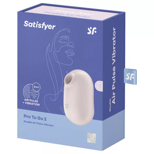 Satisfyer Pro To Go 2 - luchtdruk clitorisstimulator (beige)