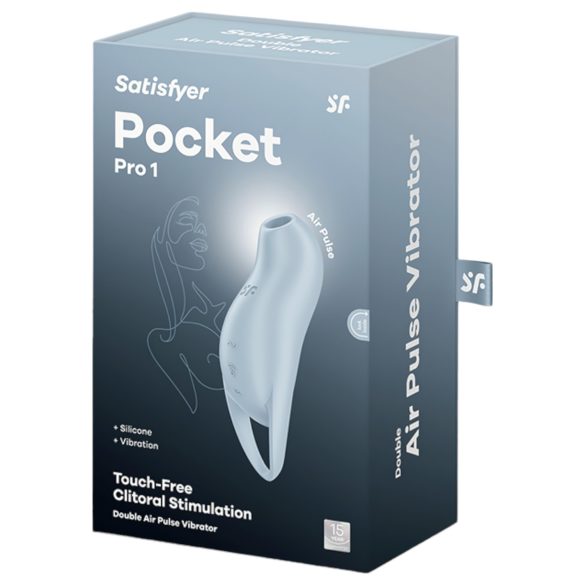 Satisfyer - luchtdruk clitorisstimulator - blauw - Pocket Pro 1