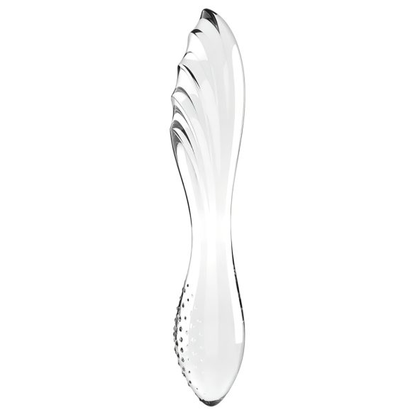 Satisfyer Dazzling Crystal 1 - dubbelzijdige glazen dildo - transparant