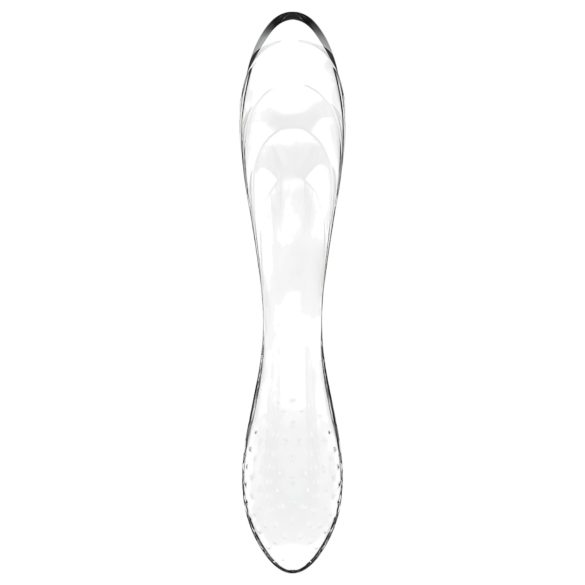 Satisfyer Dazzling Crystal 1 - dubbelzijdige glazen dildo - transparant