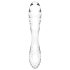 Satisfyer Dazzling Crystal 1 - dubbelzijdige glazen dildo - transparant