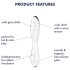 Satisfyer Dazzling Crystal 1 - dubbelzijdige glazen dildo (transparant)