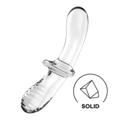   Satisfyer Double Crystal - dubbele dildo - glas - transparant