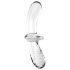 Satisfyer Double Crystal - dubbelzijdige glazen dildo (transparant)