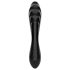 Satisfyer Dazzling Crystal 1 - dubbelzijdige glazen dildo (zwart)