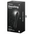 Satisfyer Dazzling Crystal 1 - dubbelzijdige glazen dildo (zwart)