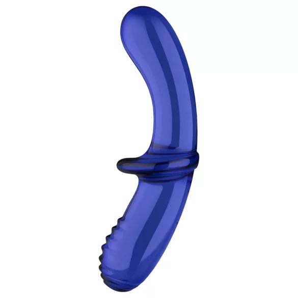 Satisfyer Double Crystal - dubbele dildo - glas - blauw