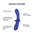 Satisfyer Double Crystal - dubbele dildo - glas - blauw