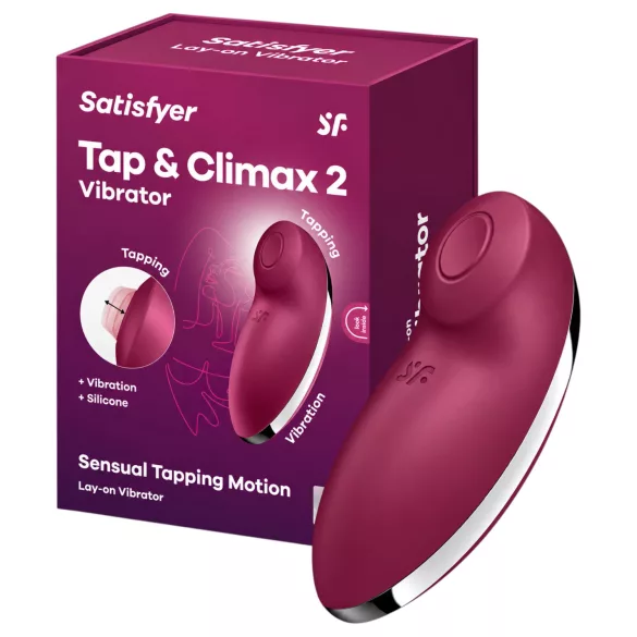 Satisfyer Tap & Climax 2 - 2-in-1 clitorisstimulator en vibrator (rood)