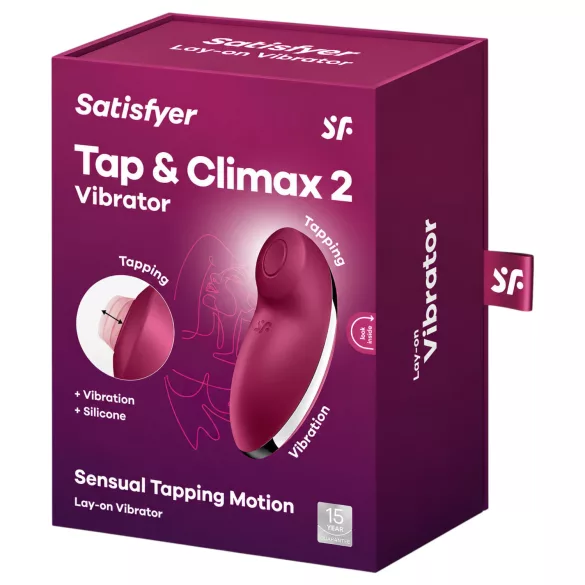Satisfyer Tap & Climax 2 - 2-in-1 clitorisstimulator en vibrator (rood)