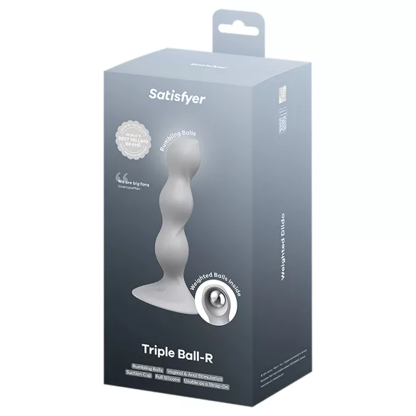 Satisfyer Triple Ball-R - dildo met kralen - grijs