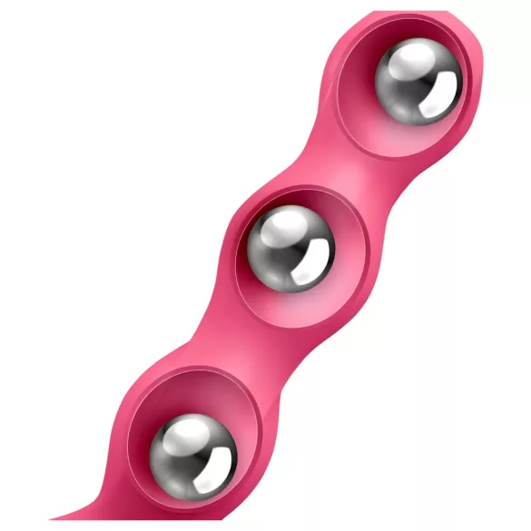 Satisfyer Triple Ball-R - anaal vibrator met kralen - siliconen - roze