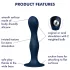 Satisfyer Double Ball-R - gewicht dildo - siliconen - blauw