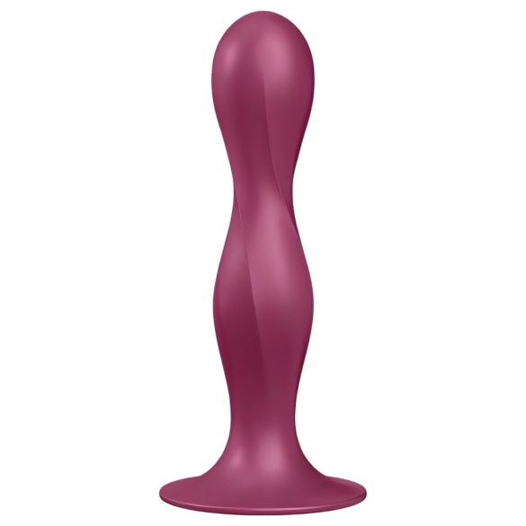 Satisfyer Double Ball-R - Zuignap gewicht dildo (rood)