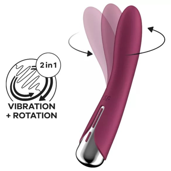 Satisfyer Spinning Vibe 1 - roterende G-spot vibrator met draaiende kop (rood)