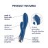 Satisfyer Spinning Rabbit 1 - draaiende clitoris vibrator (blauw)