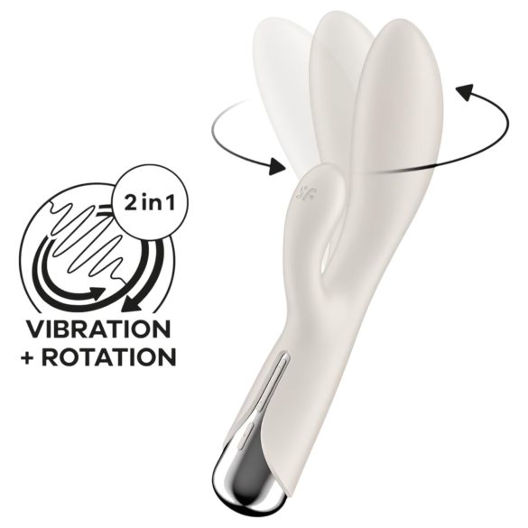 Satisfyer Spinning Rabbit 1 - roterende clitorisstimulator vibrator (beige)