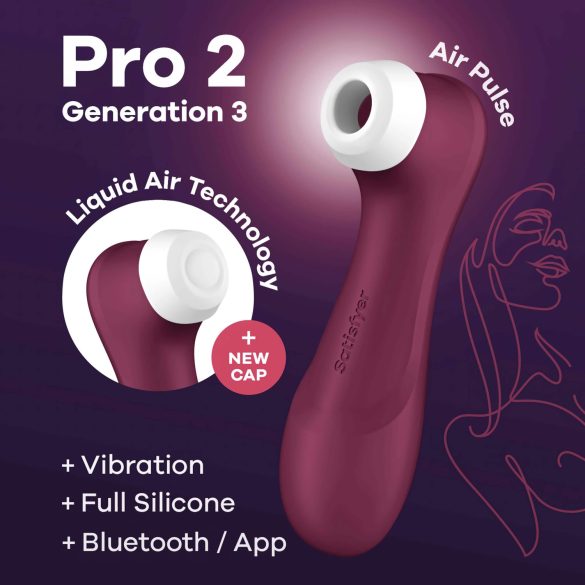 Satisfyer Pro 2 Gen3 - slimme luchtdruk vibrator (rood)