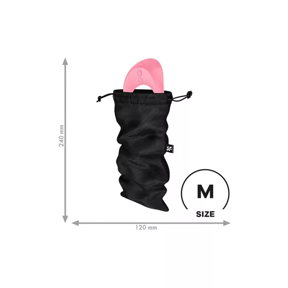 Satisfyer Treasure Bag - discrete opbergtas - medium (zwart)
