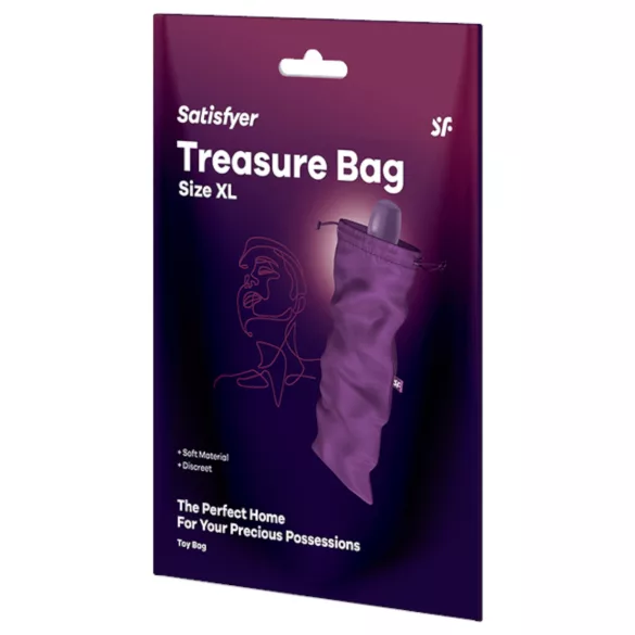 Satisfyer Treasure Bag XL - discreet opbergtas - extra groot - paars