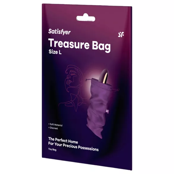 Satisfyer Treasure Bag L - discreet opbergtas - medium - paars