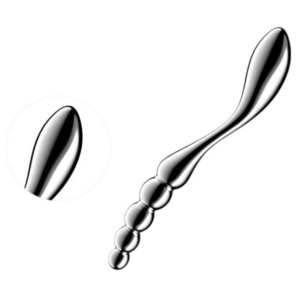 Satisfyer Star Force 1 - metalen dildo met bolletjes - zilver