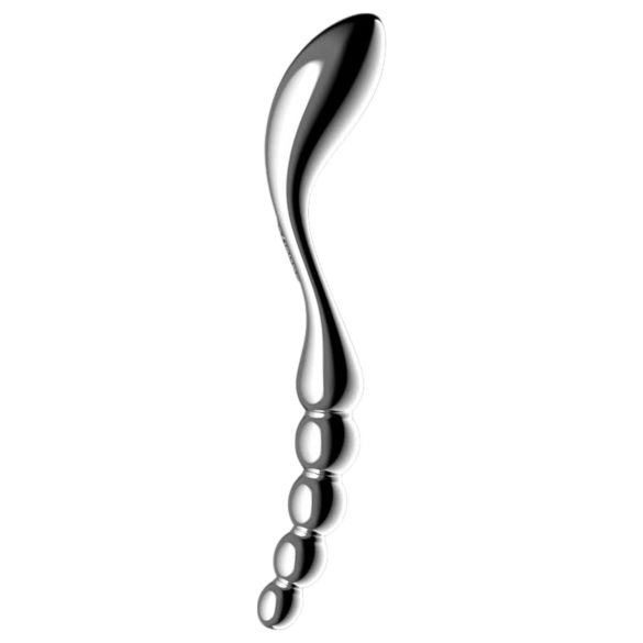 Satisfyer Star Force 1 - metalen dildo met bolletjes - zilver