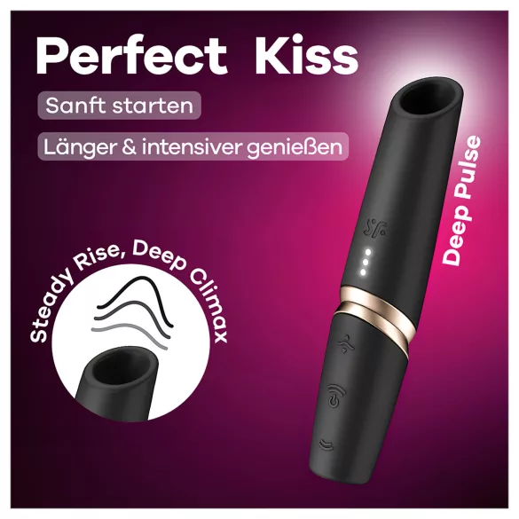 Satisfyer - Lippenstift vibrator - zwart
