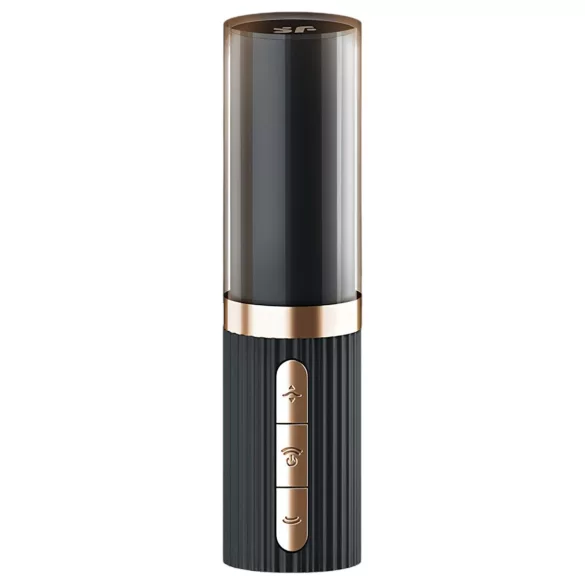 Satisfyer Deep Kiss - luchtdruk vibrator - lippenstift vorm - zwart