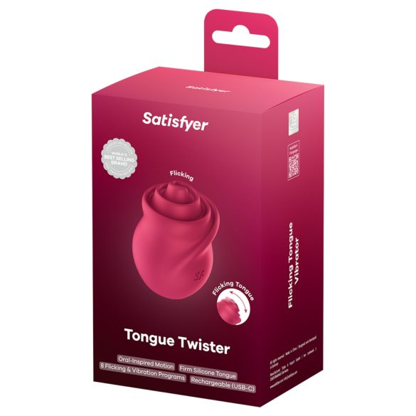 Satisfyer Tongue Twister - roterende clitorisstimulator met tong (roze)