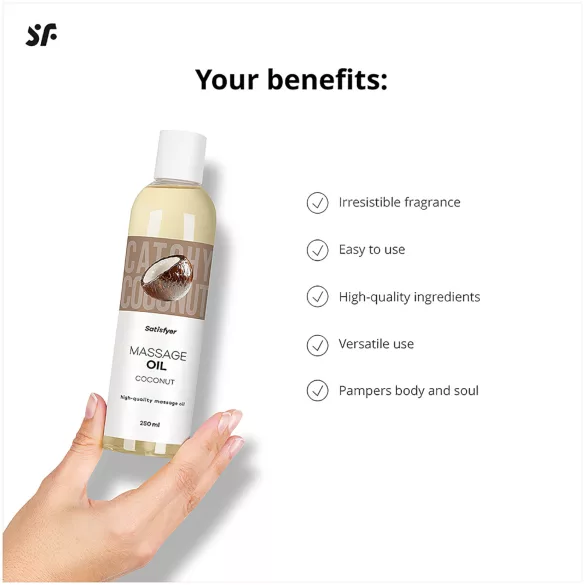 Satisfyer - massageolie - kokosgeur - 250ml