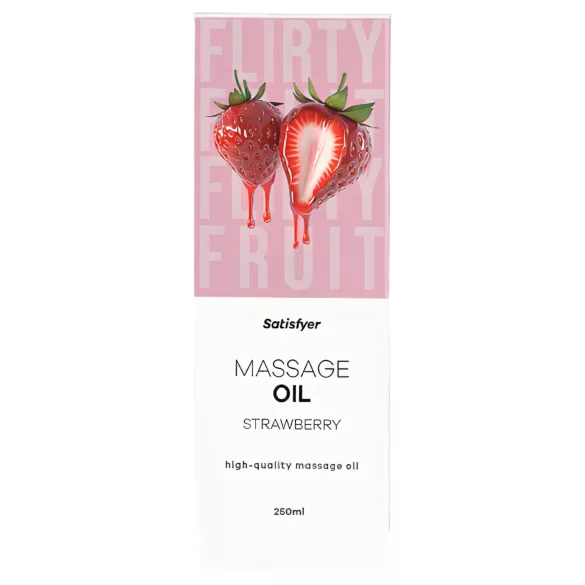 Satisfyer - massageolie met aardbeiensmaak - 250ml