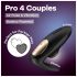 Satisfyer Pro 4 Couples - luchtdruk vibrator voor koppels - zwart