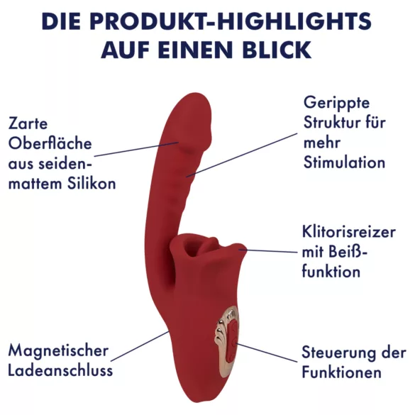 EIS Passion Lips - G-spot vibrator met likfunctie - rood