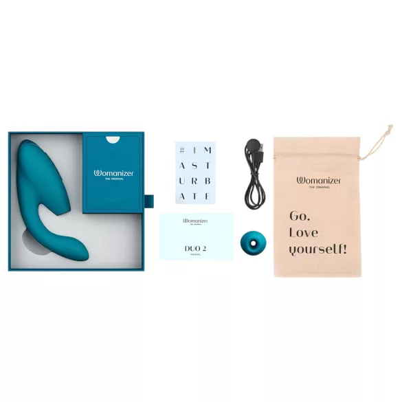 Womanizer DUO 2 - clitoriszuigende rabbit-vibrator (petrol)