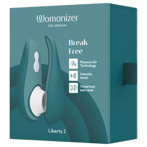 Womanizer Liberty 2 - luchtdruk clitorisstimulator - oplaadbaar - donkergroen