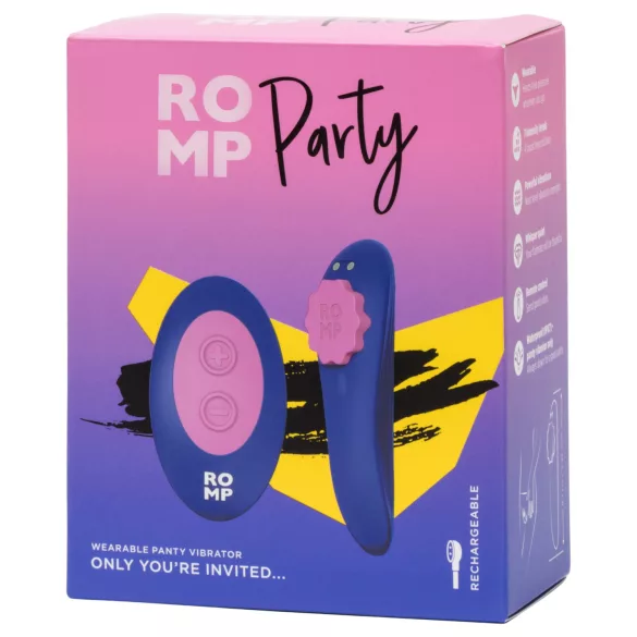 ROMP Party - Vibrerend Slipje met Afstandsbediening - Paars