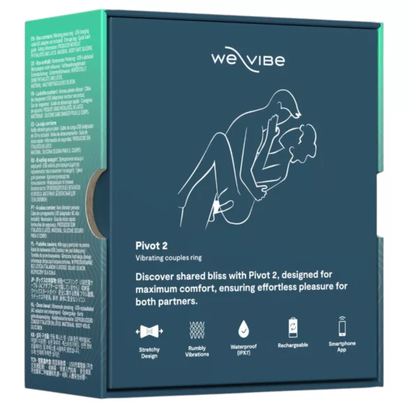 We-Vibe Pivot 2 - App-gestuurde vibrerende penisring voor mannen (blauw)