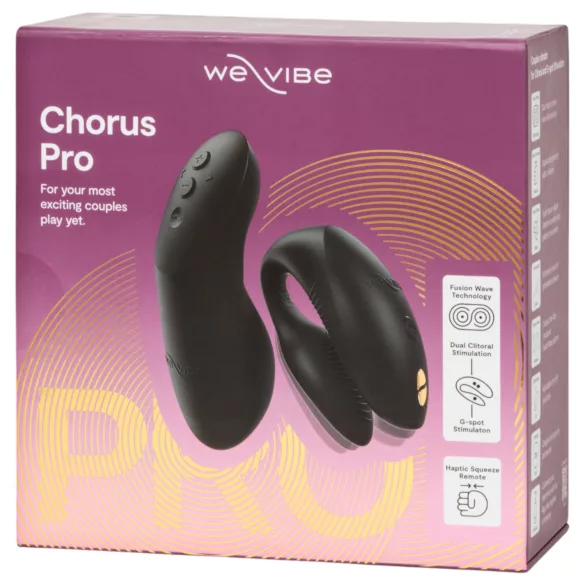 We-Vibe Chorus Pro - koppel vibrator - met afstandsbediening - zwart