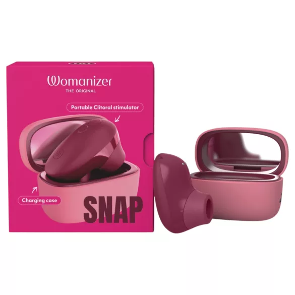 Womanizer Snap - luchtdruk clitorisstimulator met oplaadetui (rood)