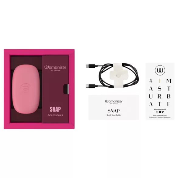 Womanizer Snap - luchtdruk clitorisstimulator met oplaadetui (rood)