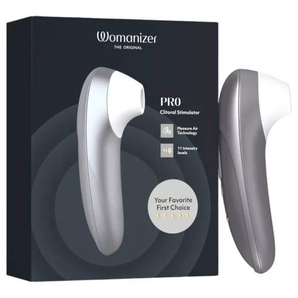 Womanizer Pro - luchtdruk clitorisstimulator (grijs)